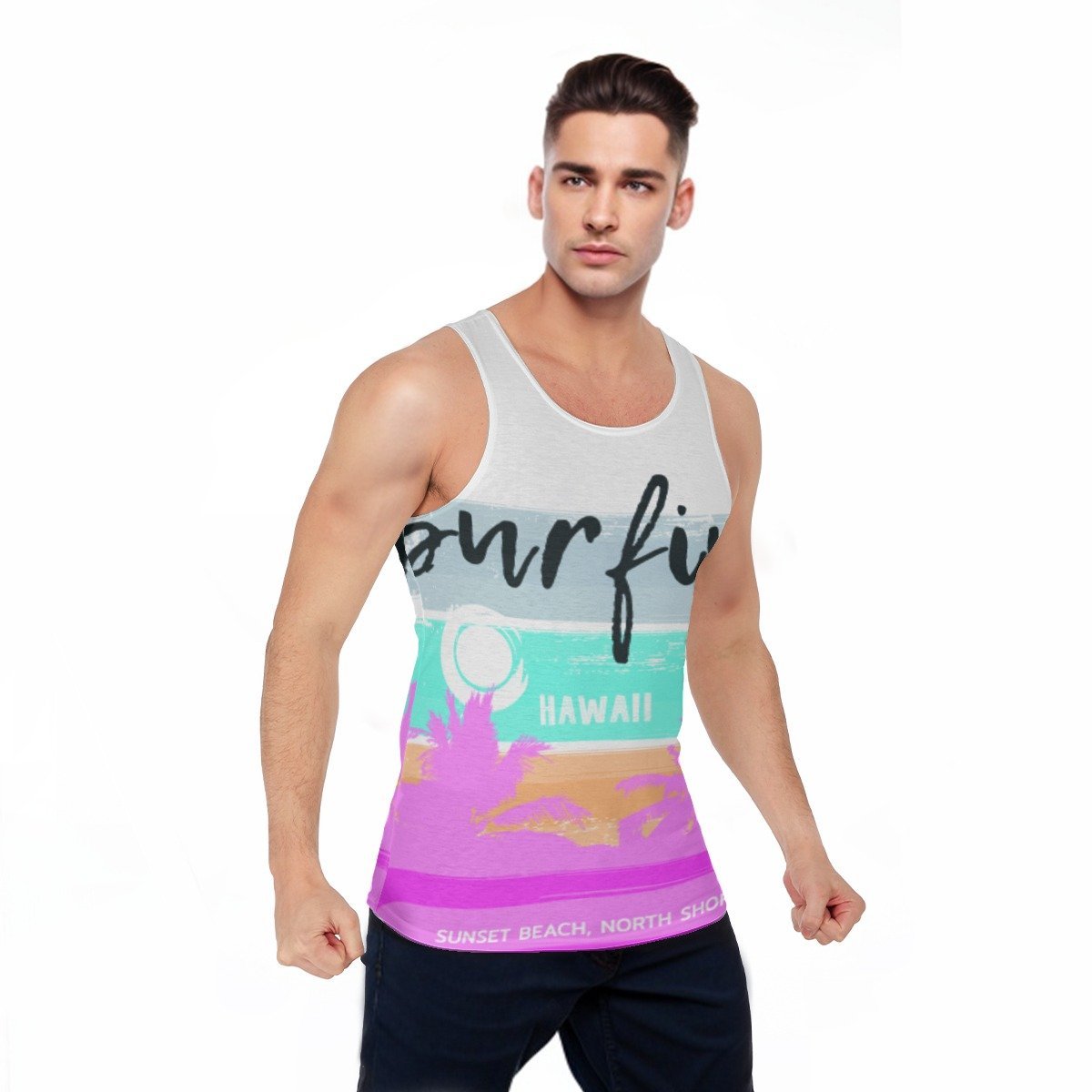 All-Over Print Men's Sports Vest - Image 3