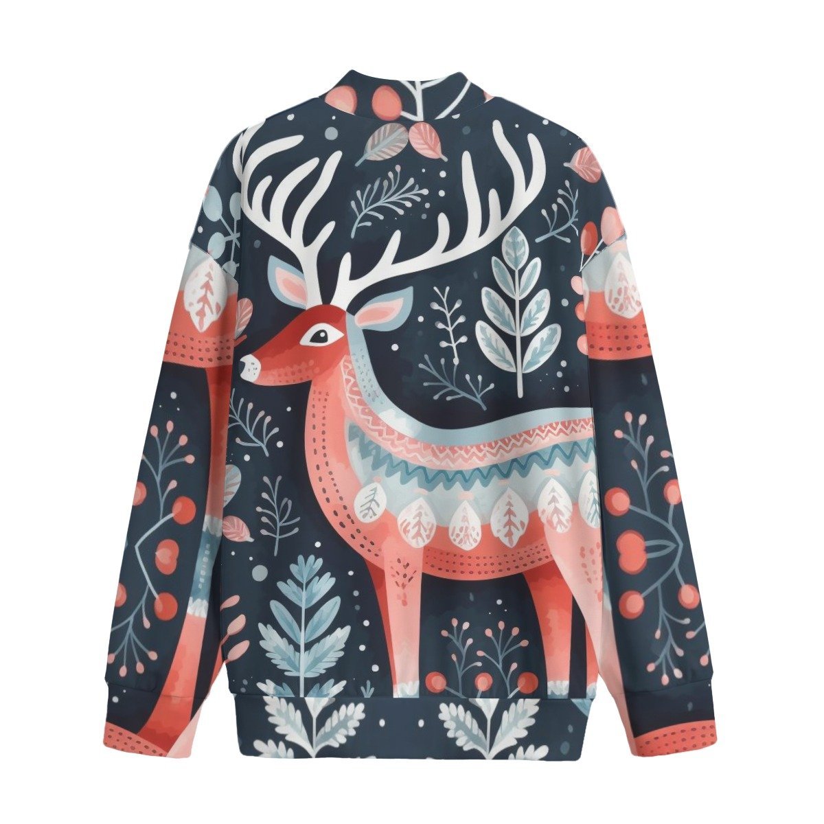 All-Over Print Unisex Mid-high Collar Drop Shoulder Sweatshirt - Image 2