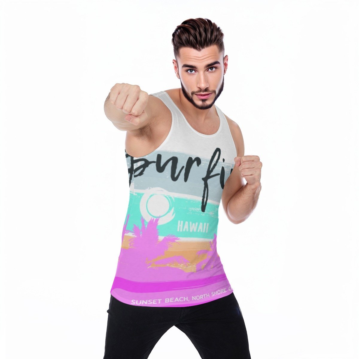 All-Over Print Men's Sports Vest - Image 2
