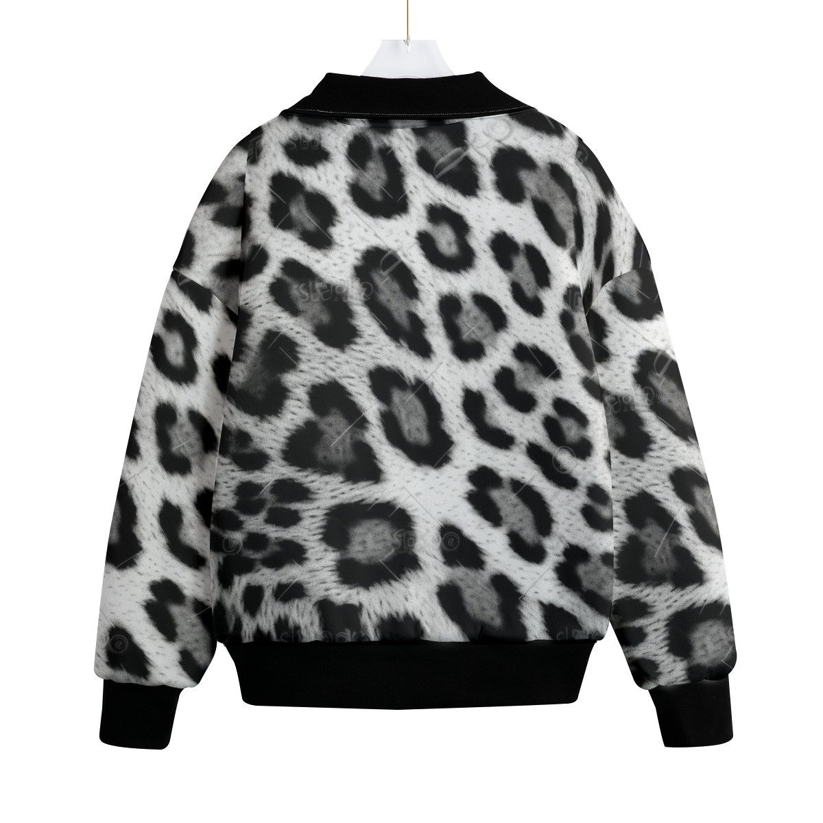 All-Over Print Unisex Knitted Fleece Lapel Outwear - Image 2