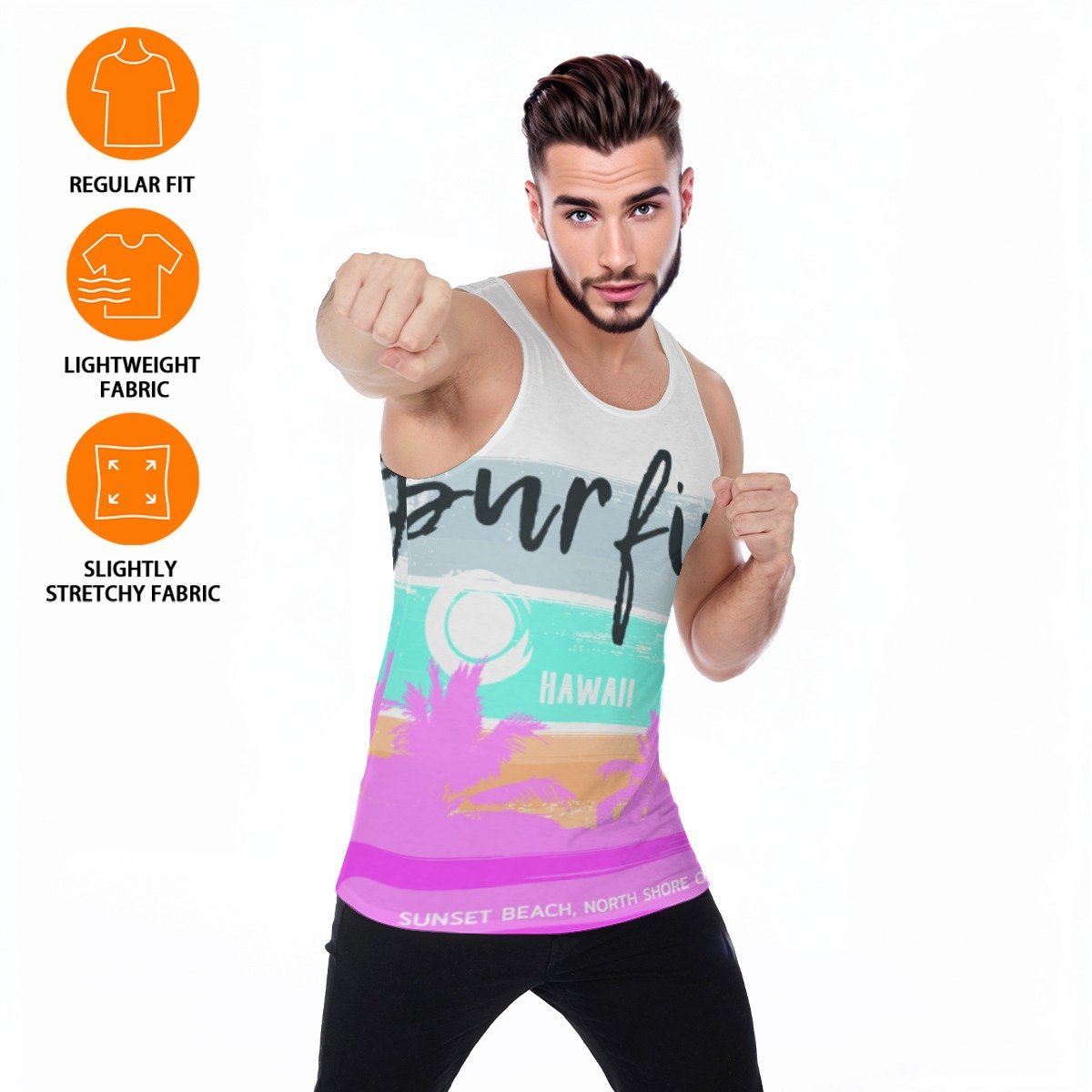 All-Over Print Men's Sports Vest - Image 6