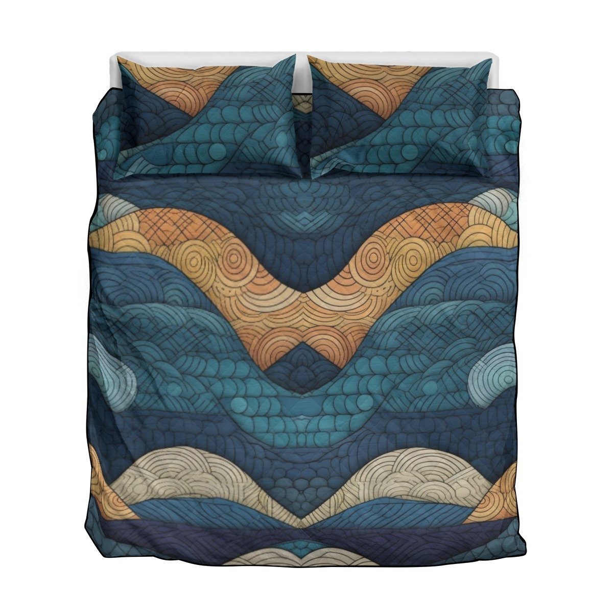 Quilt & Pillow Cases With Edge-wrapping Strips - Image 2