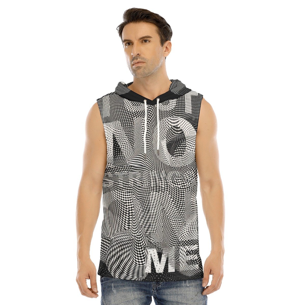 All-Over Print Men’s Tank Hooded Vest